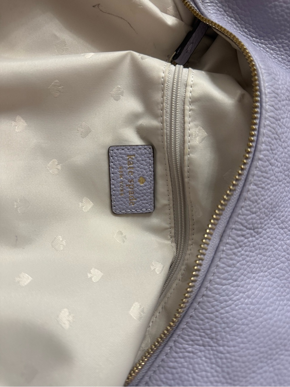 kate spade Purse lilac pebble leather shoulder bag with gold hardware - Picture 4 of 5
